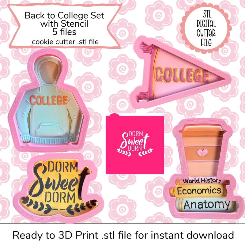 Back-To-College Digital Cutter Bundle – Stl & Svg Files 1