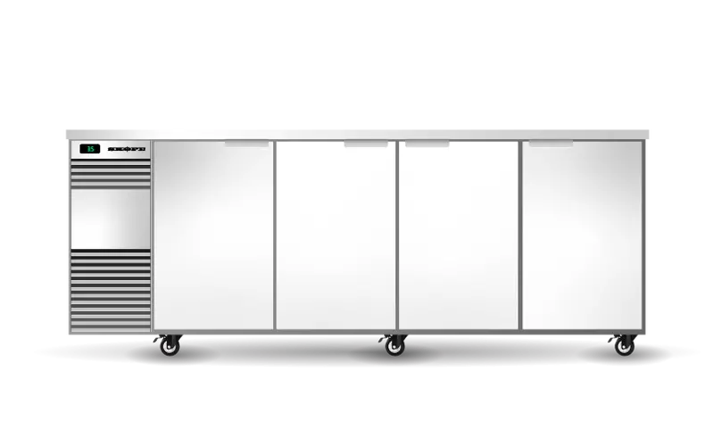 Backbar 4-Door Solid-Swing Door Fridge — Full-Height Commercial Unit 1