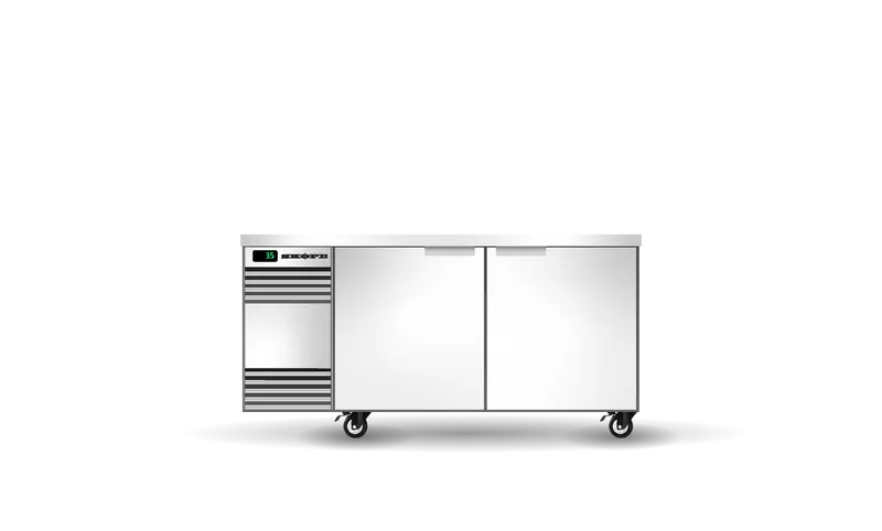 Backbar Slimline 2-Door Solid-Swing Fridge — Minimal-Footprint Unit 1