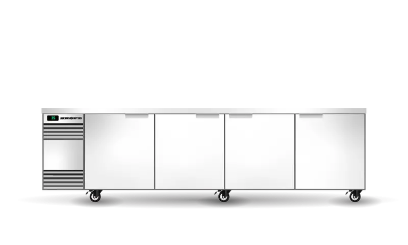Backbar Slimline 4-Door Solid-Swing Fridge — Space-Efficient Design 1