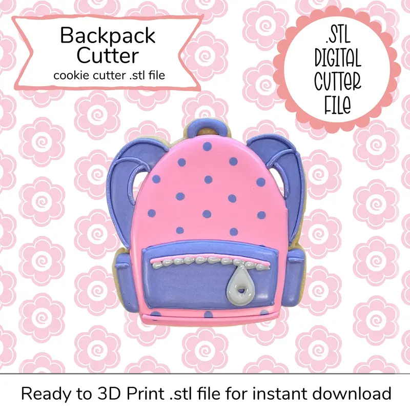 Backpack Outline Svg Stl Digital Cutting File For Student Crafts 1