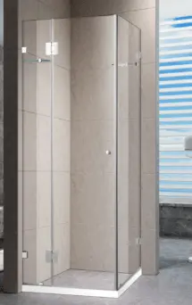 Bad Und Küche Frameless Square Shower Doors 1