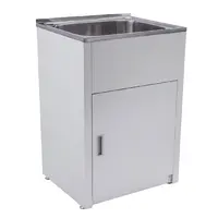 Bad Und Küche White Laundry Tub With Cabinet 1