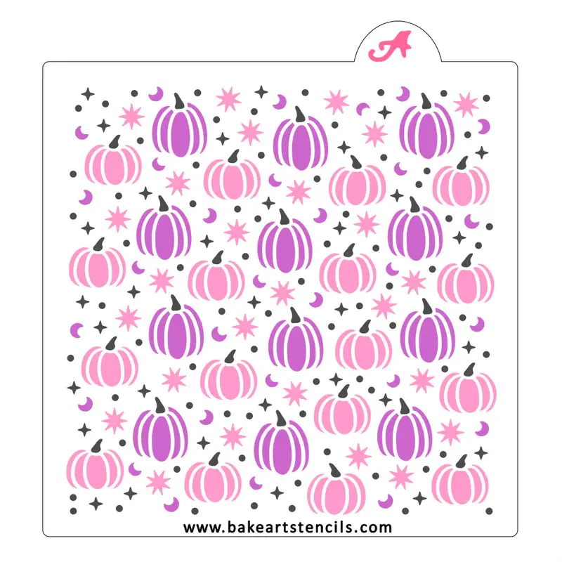 Bakeart Mystic Pumpkin 3-Piece Stencil Set For Cookies & Cakes 1