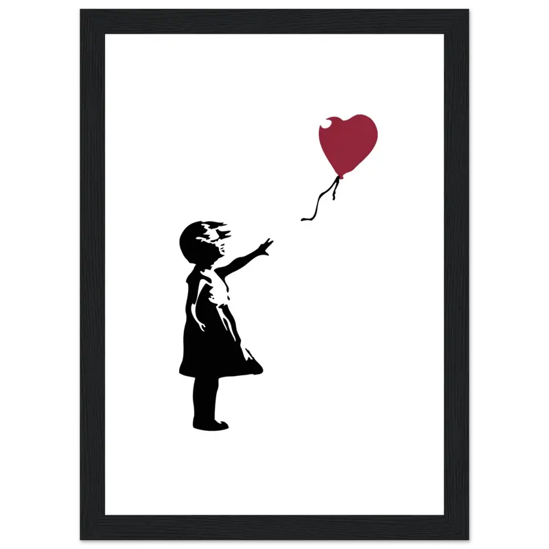 Banksy 'Girl With A Red Balloon' Art Print – Iconic Street Art Poster 3