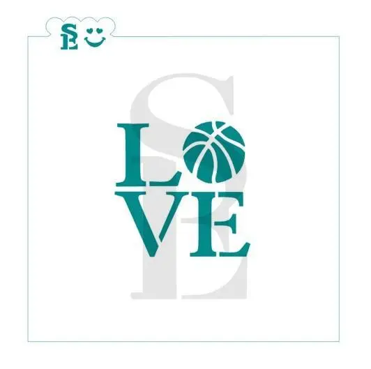 Basketball-Themed 'Love' Stencil 1
