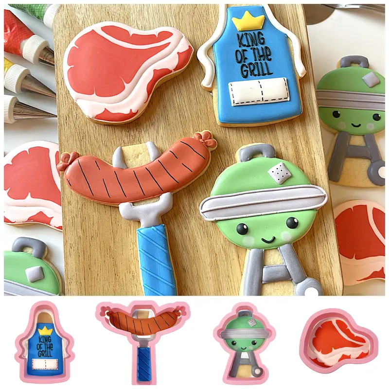 Bbq-Themed Cookie Cutter Bundle (4 Unique Shapes) 1