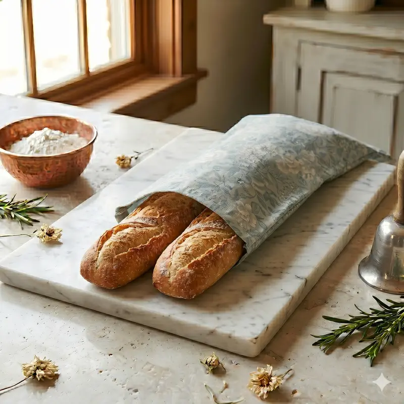 Beeswax-Wrapped Baguette Storage Bag 1