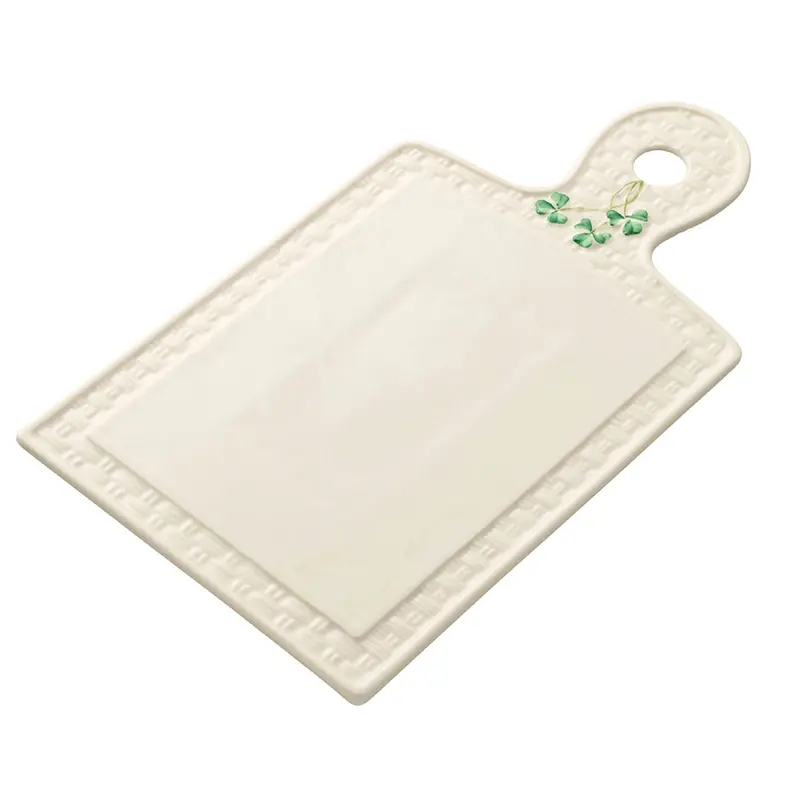Belleek Classic Shamrock Cheese Board – Elegant Ceramic Serving Platter 1