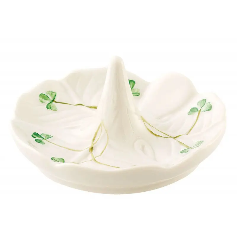 Belleek Classic Shamrock Ring Holder – Irish Porcelain 1