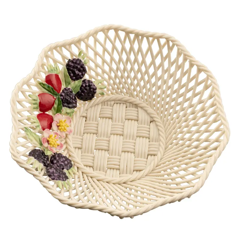 Belleek Classic Wild Irish Hedgerow Autumn Basket – Artisan Ceramic Collectible 1