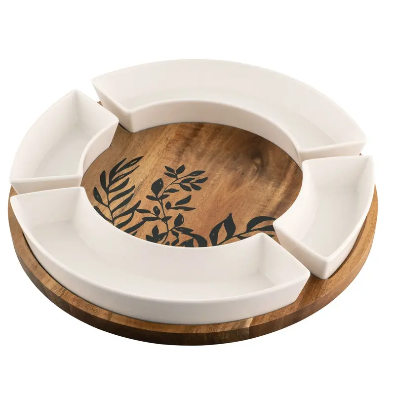 Belleek Graze Wooden Serving Board – Natural Grain Cheese Or Charcuterie Platter (Model 8456) 1