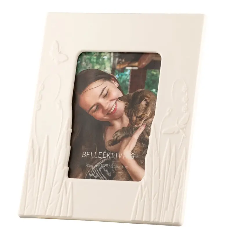 Belleek Living Botanical Photo Frame – 5 X 7 Inch Floral Ceramic Design 1