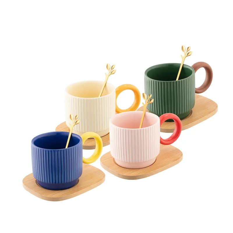 Belleek Living Hula Ceramic Mug Set – 4-Piece Stylish Tableware 1