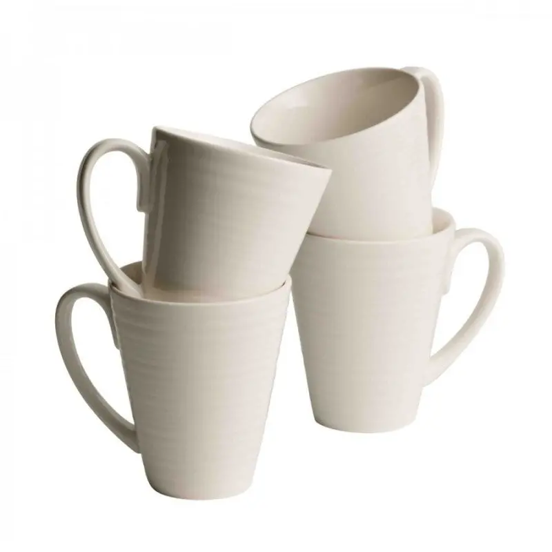 Belleek Living Ripple Collection – Set Of Four Ceramic Mugs 1