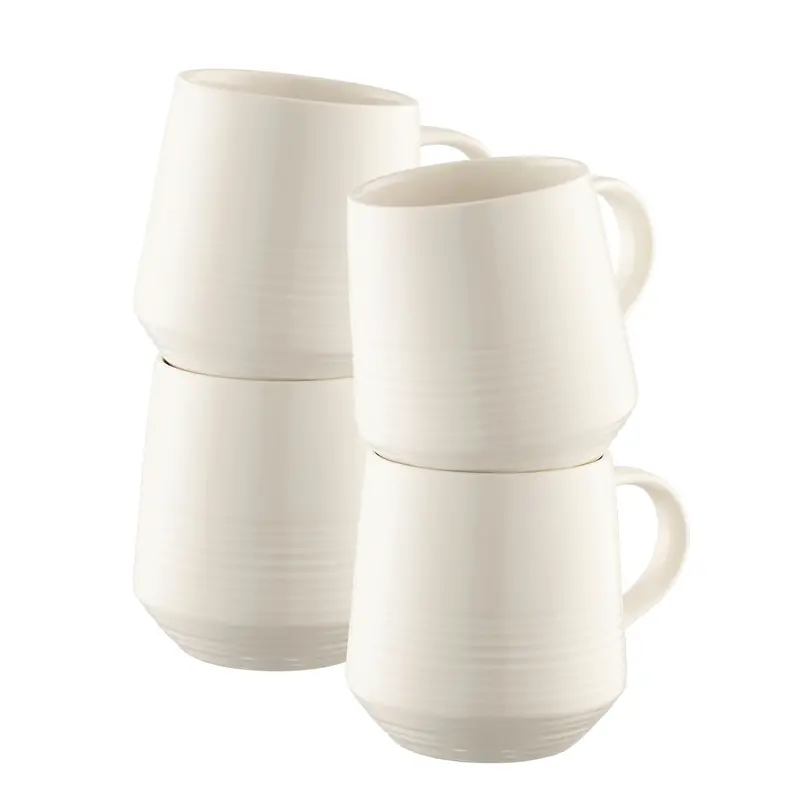 Belleek Living Zephyr Ceramic Mug Set – 4-Piece Modern Design 1