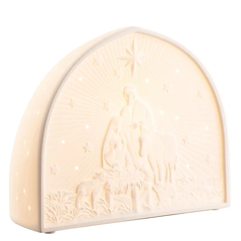 Belleek Nativity Scene Luminaire – Handcrafted Crib Light For Christmas (Model 9522) 1
