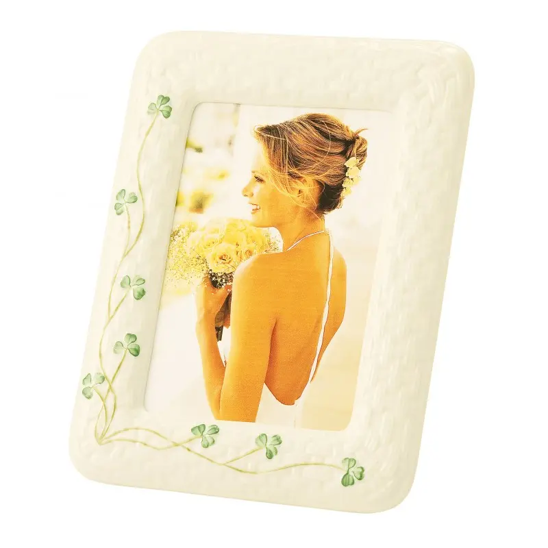 Belleek Shamrock-Themed 5X7 Photo Frame 1