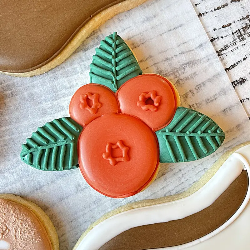 Berries & Leaves Mini Cookie Cutter Stl File 1