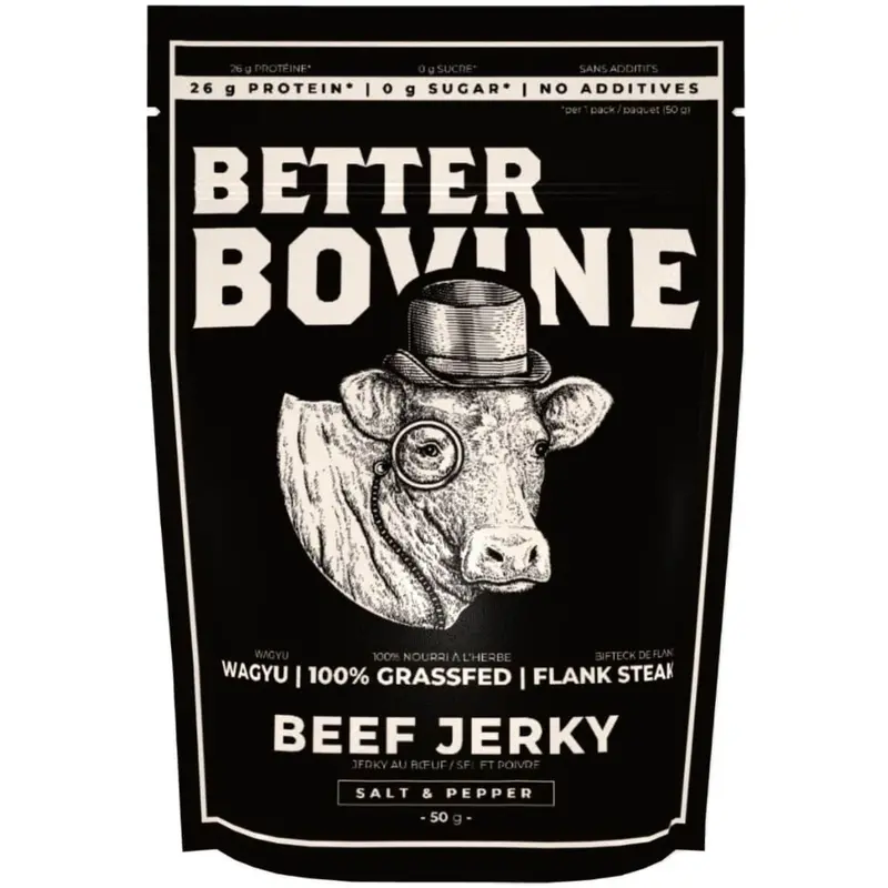 Better Bovine Grass-Fed Wagyu Beef Jerky – 50G 1