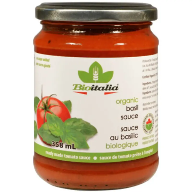 Bioitalia Organic Tomato & Basil Pasta Sauce – 358Ml Jar 1