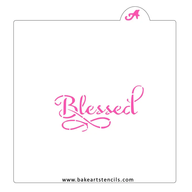 Blessed Inspirational Cookie Stencil By Bakeart 1