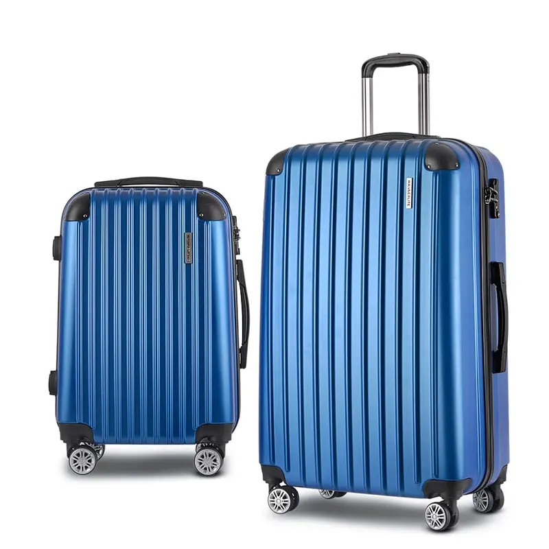 Blue 2-Piece Hardcase Luggage Set – Stackable & Scratch-Resistant 1