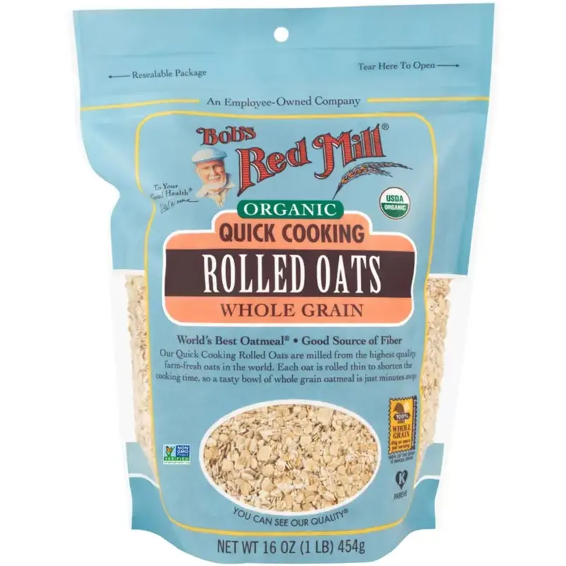 Bob'S Red Mill Organic Quick-Cooking Rolled Oats, 454G 1