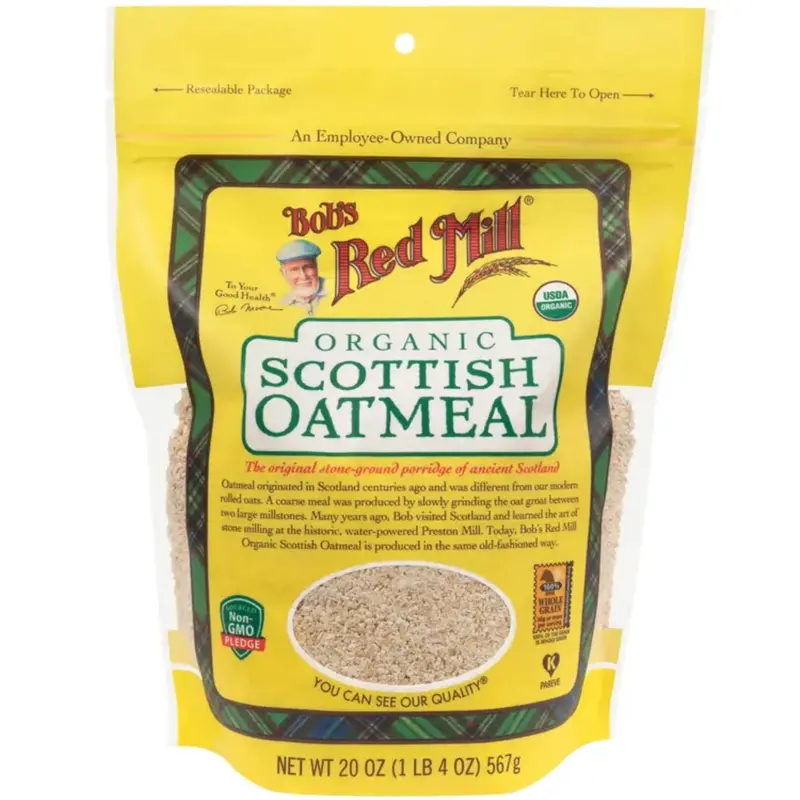 Bob'S Red Mill Organic Scottish Oatmeal – Traditional Stone-Ground, 567G 1