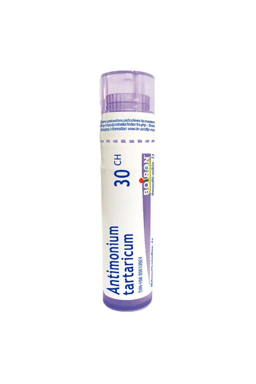 Boiron Antimonium Tartaricum 30Ch Homeopathic Remedy, 80 Pellets 1
