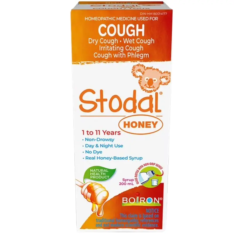 Boiron Stodal Children’S Cough Syrup, Honey-Flavored – 200 Ml 1