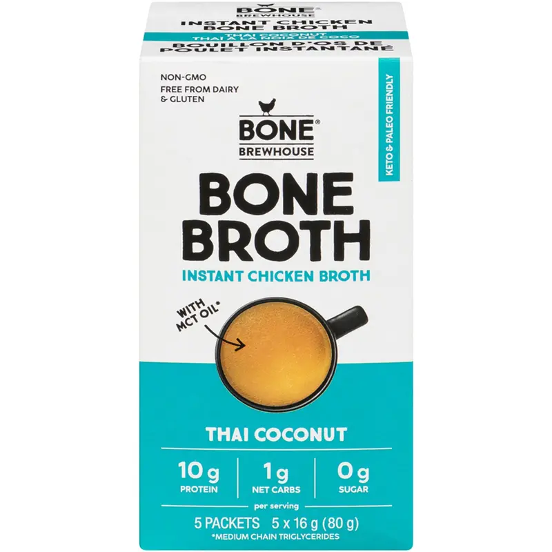 Bone Brewhouse Thai Coconut Instant Bone Broth – 80G (5 × 16G) 1