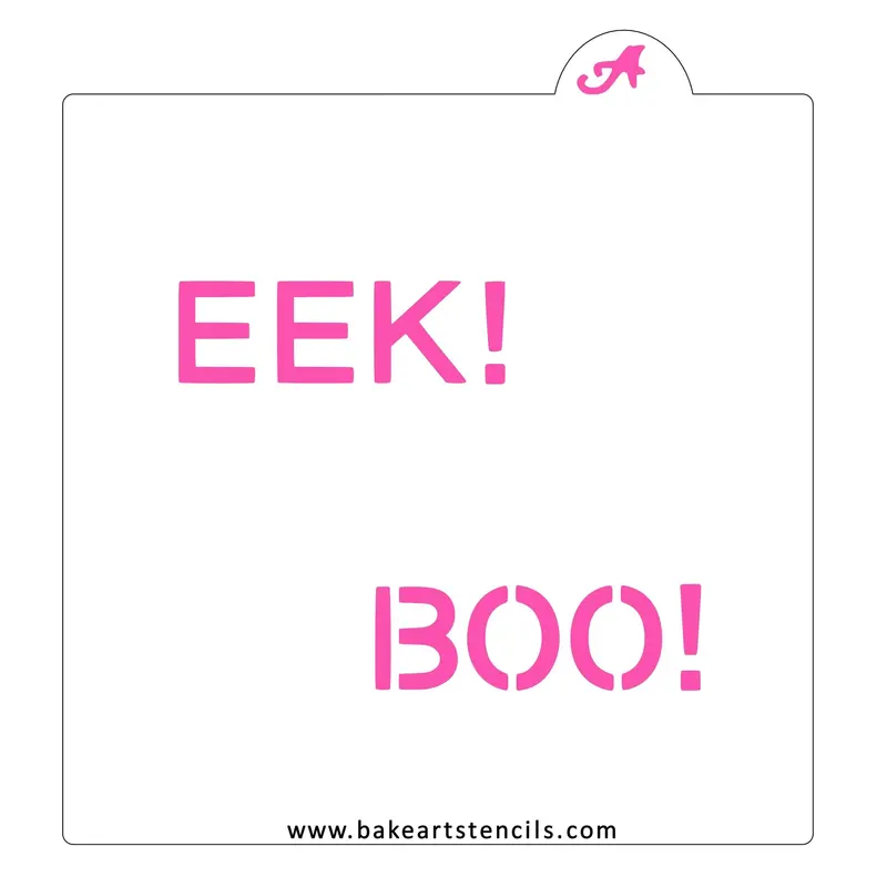 Boo And Eek Halloween Cookie Stencil By Bakeart 1