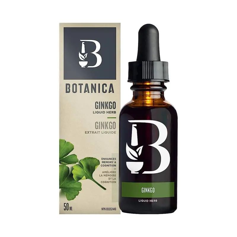 Botanica Ginkgo Biloba Liquid Extract – Cognitive & Circulatory Wellness – 50Ml 1
