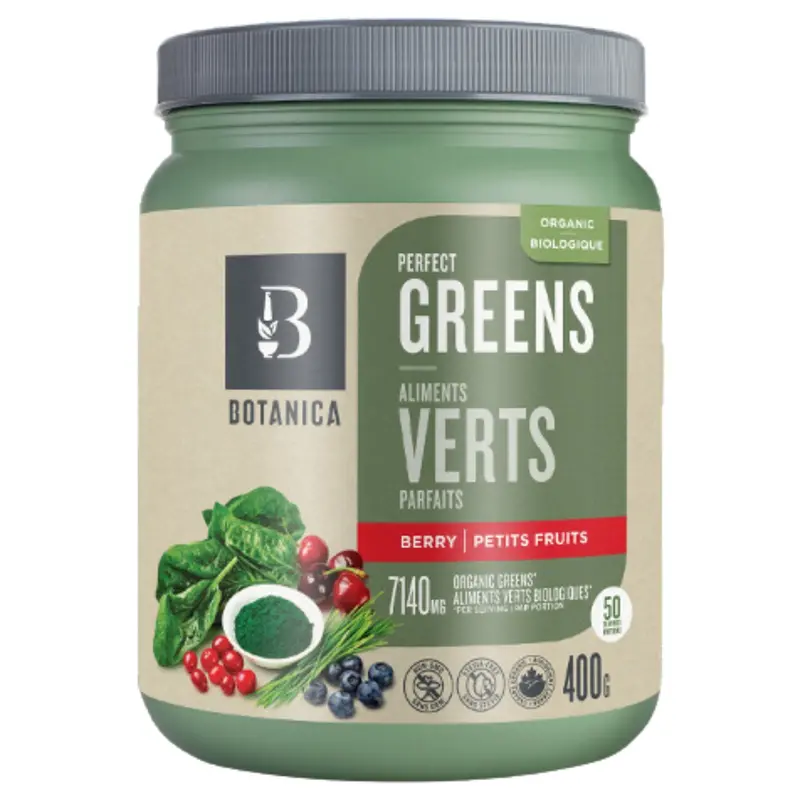 Botanica Perfect Greens Superfood Powder – Berry Flavor, 400 G 1