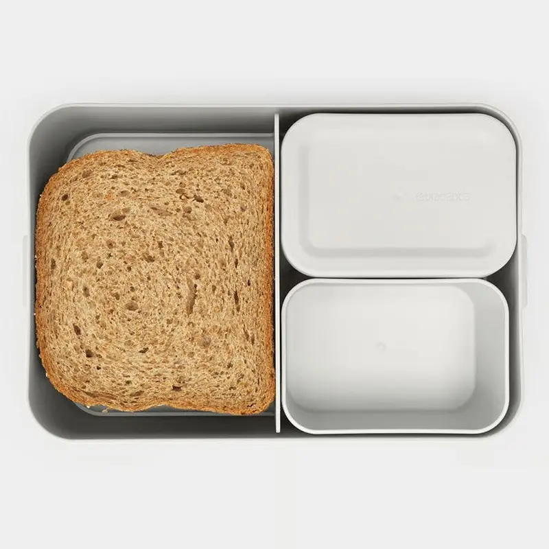 Brabantia Make & Take Bento Lunch Box – Large, Light Grey (Final Stock) 1