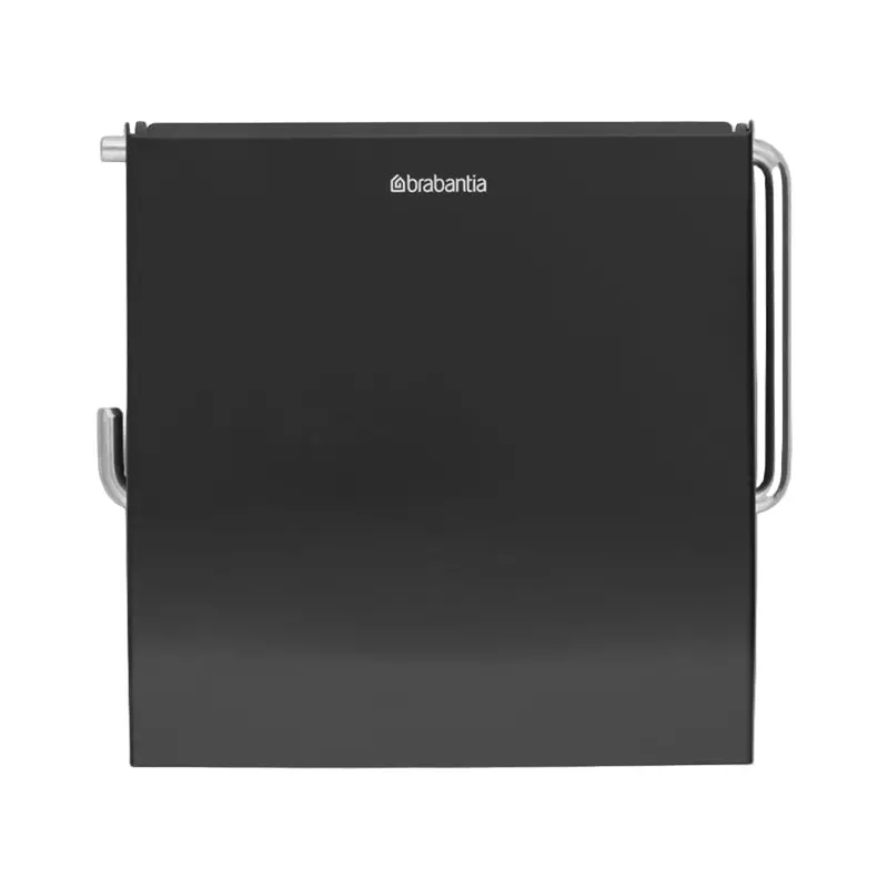 Brabantia Matt Black Wall-Mounted Toilet Paper Holder (Model 108600) 1