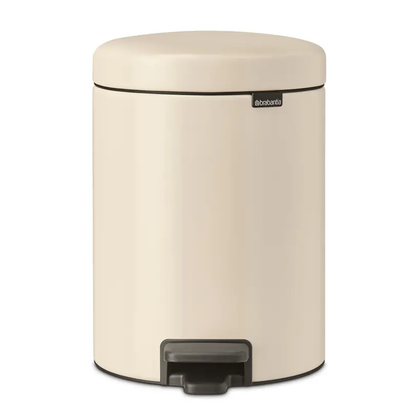 Brabantia Newicon 5L Pedal Bin – Soft Beige Modern Kitchen Bin 1