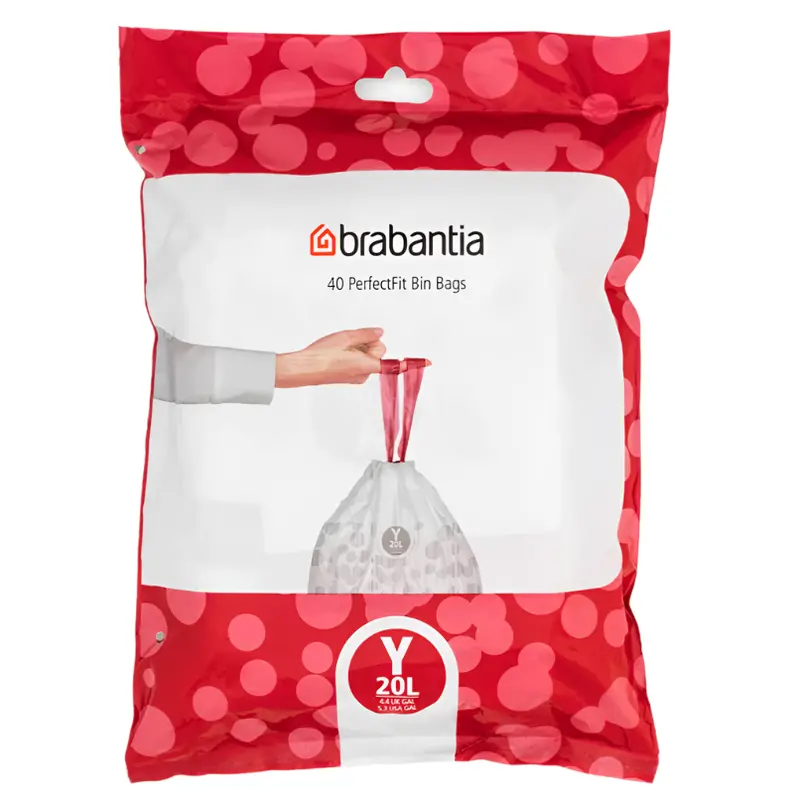 Brabantia Perfectfit Waste Bags – Code Y (20L), 40-Bag Dispenser Pack 1