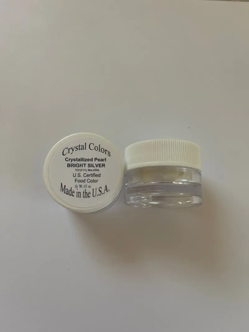Bright Silver Crystal-Effect Mini Decorating Sugar 1