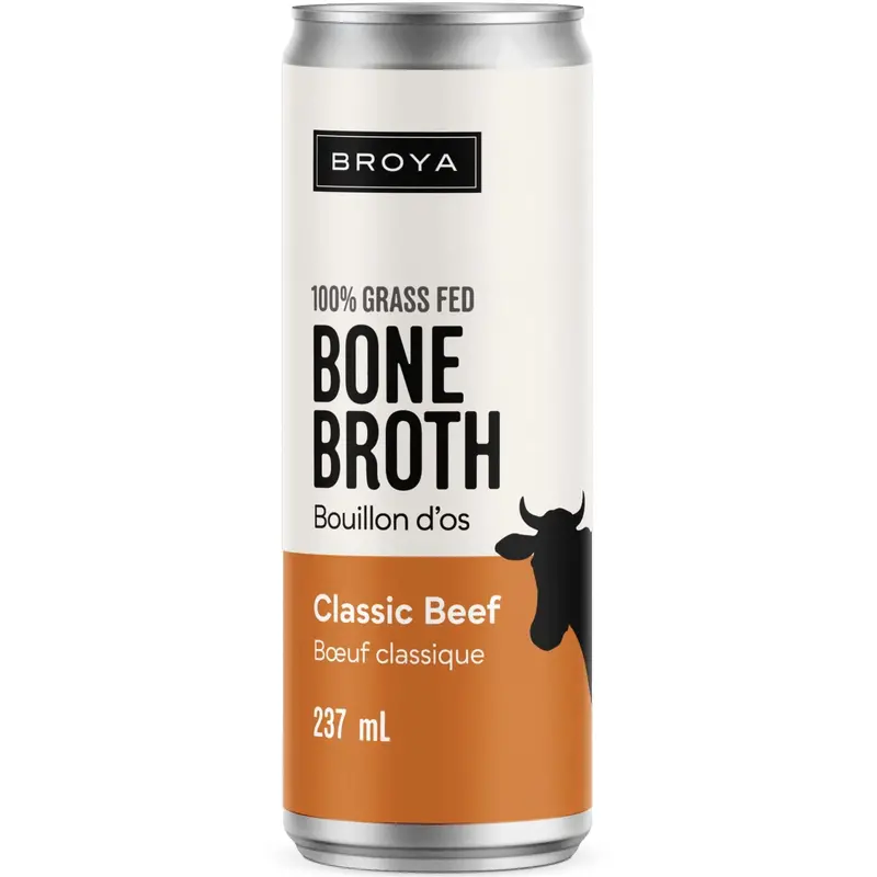Broya Classic Beef Bone Broth – Shelf-Stable Can, 237Ml 1