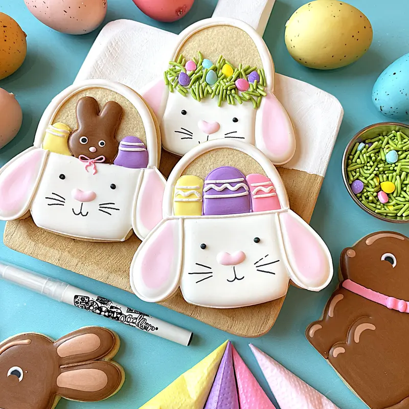 Bunny Basket Cookie Cutter 1