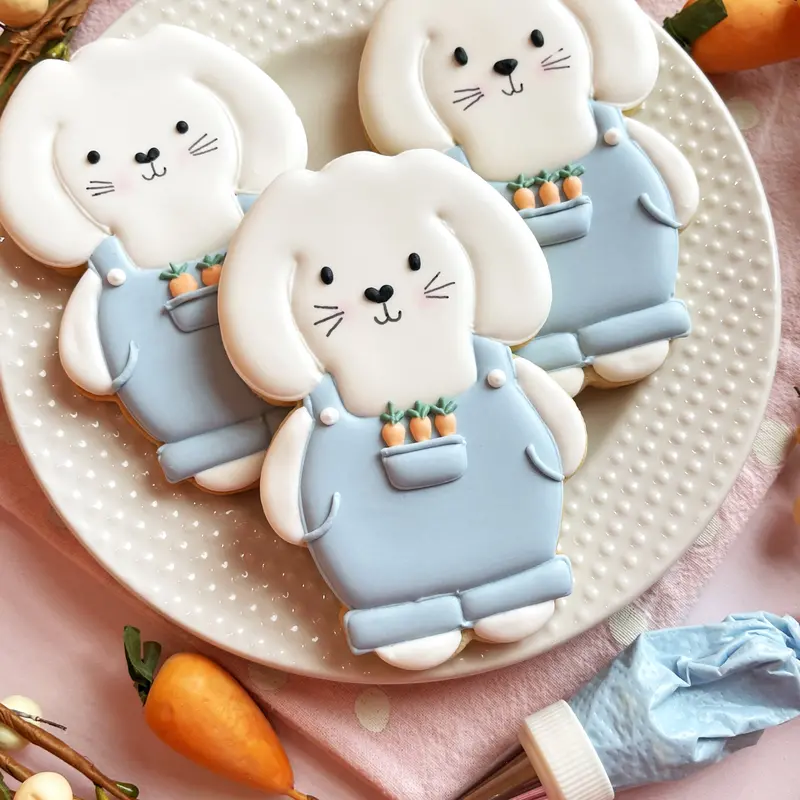 Bunny Farmer Cookie Cutter – Standalone Easter Shape 1