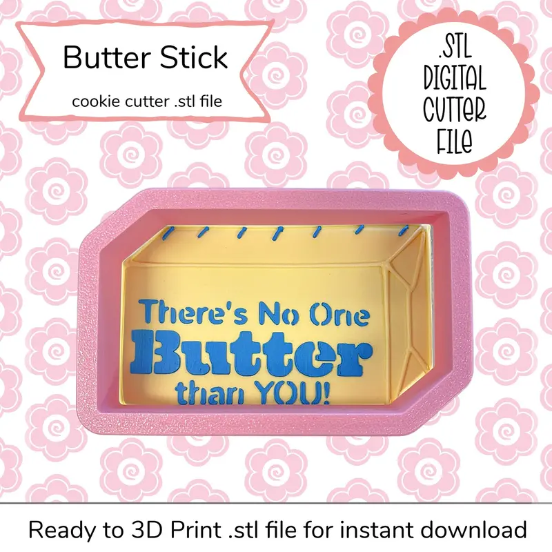 Butter Stick Cookie Cutter – Stl File For Realistic Baking 1