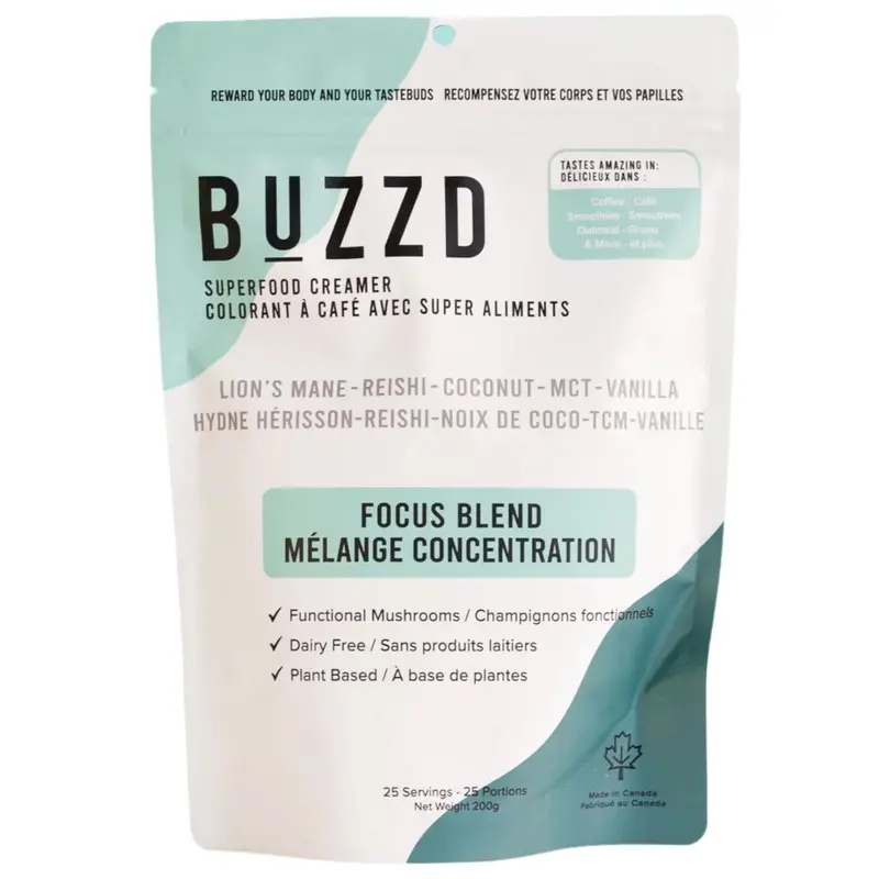 Buzzd Focus Blend Superfood Coffee Creamer – 200G Brain-Boosting Powder 1