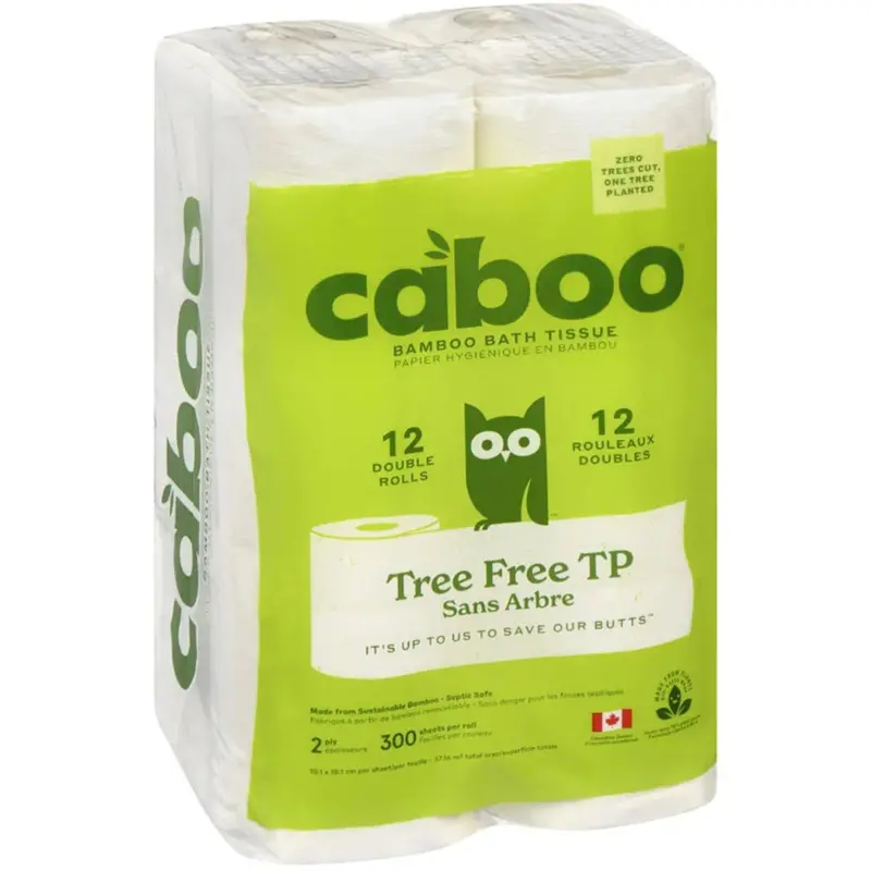 Caboo 2-Ply Bamboo Toilet Paper – 12-Pack 1