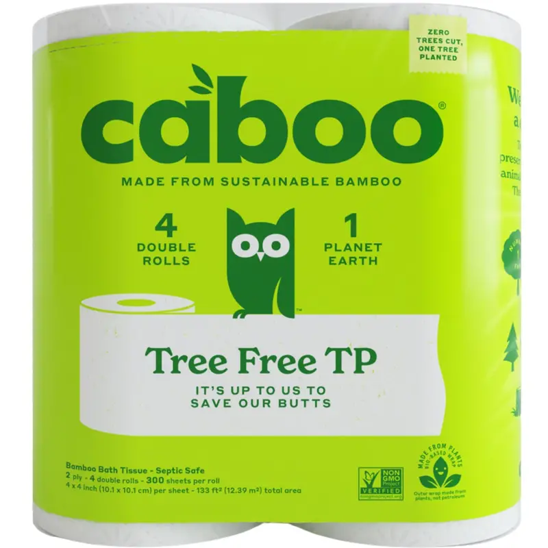 Caboo Tree-Free Bamboo Toilet Paper – 4-Pack 1