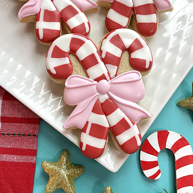 Candy Canes With Bow Stl Cookie Cutter – Digital Download 1