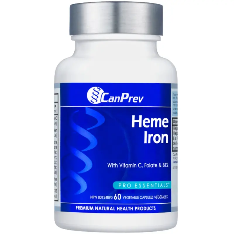 Canprev Heme Iron Supplement – 60 Capsules For Enhanced Iron Absorption 1