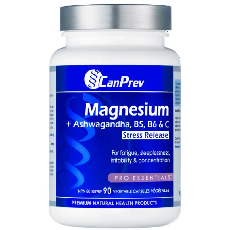 Canprev Magnesium Stress Relief Formula – Chelated Magnesium For Calm & Relaxation, 90 Capsules 1